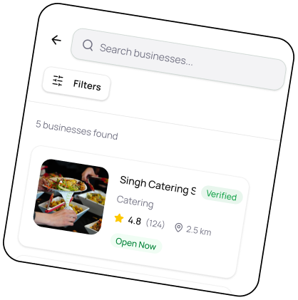 Sikhs for Business App - Search